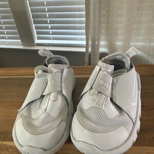 Nike White Flex Runner Slip-On Sneakers